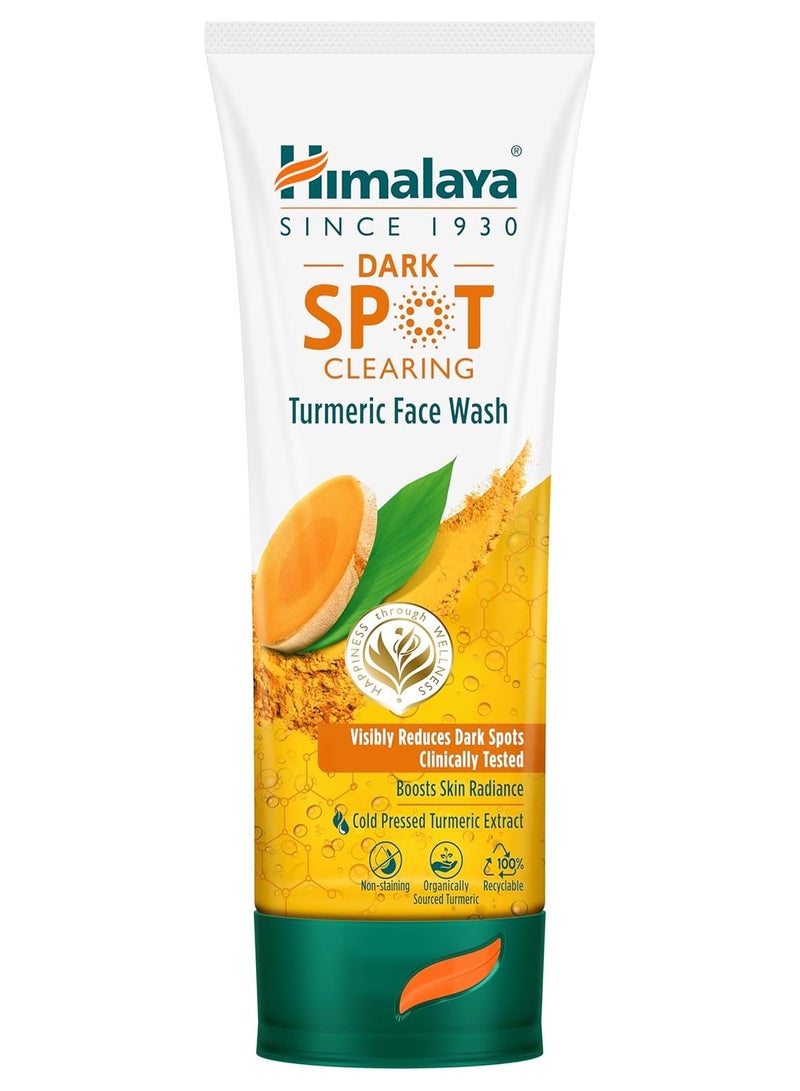 Himalayan Himalaya Dark Spot Clearing Turmeric Face Wash Reduce dark spots in 7 days Organically sourced and Cold-pressed turmeric 100ml - Image 1
