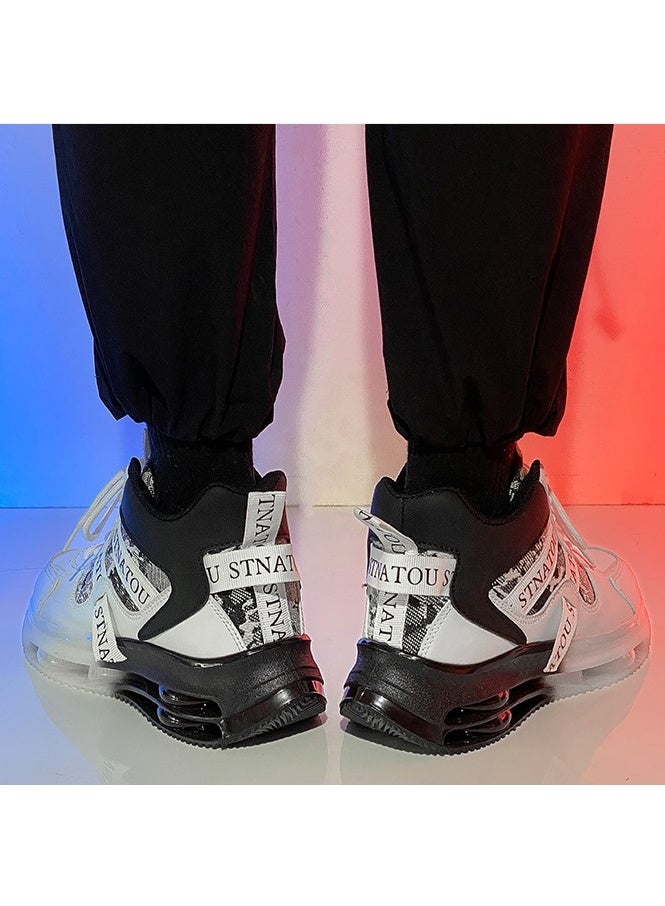 NIBEMINENT Popular Lightweight And Non-slip Men's Shoes  High-top Fashion Casual Sports Trend Outdoor Shoes - Image 3