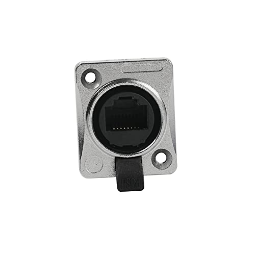 ANMBEST 5PCS Panel Mounting RJ45 IP65 Waterproof PCB Signal Panel Cat5/5e/6 8P8C Connector Ethernet LAN Cable Connector Double Head Coupler Adapter Female to Female with Waterproof/Dust Cap - Image 4