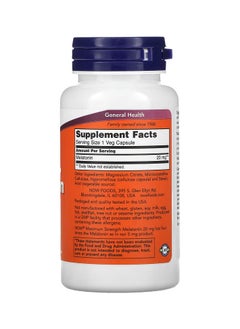 now Maximum Strength Melatonin 20 mg 90 Veg Capsules  - Image 2