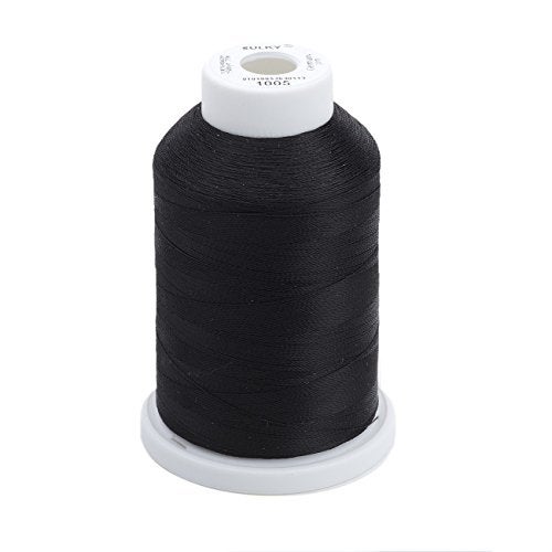 Sulky Of America 268d 40wt 2-Ply Rayon Thread, 1500 yd, Black - Image 1