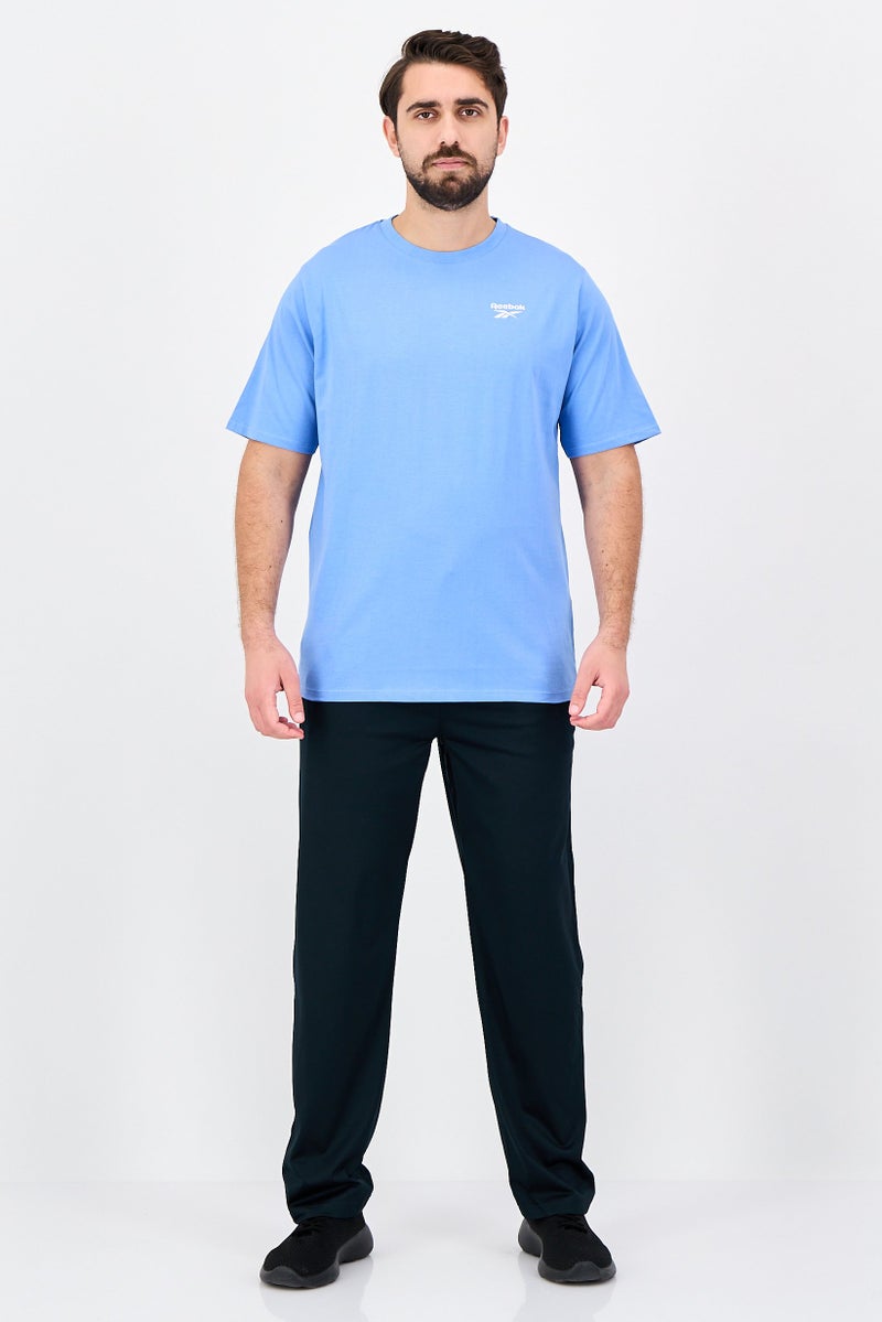 Reebok تي شيرت تدريب قصير الأكمام للرجال، رياضي، أزرق - Image 4