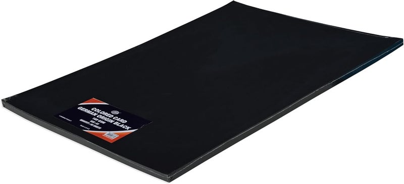 FIS® Colored Cards, German Origin, 160 Gsm, A3 Size (29.7x42.0cm), Pack of 50 Sheets, Black - Image 1