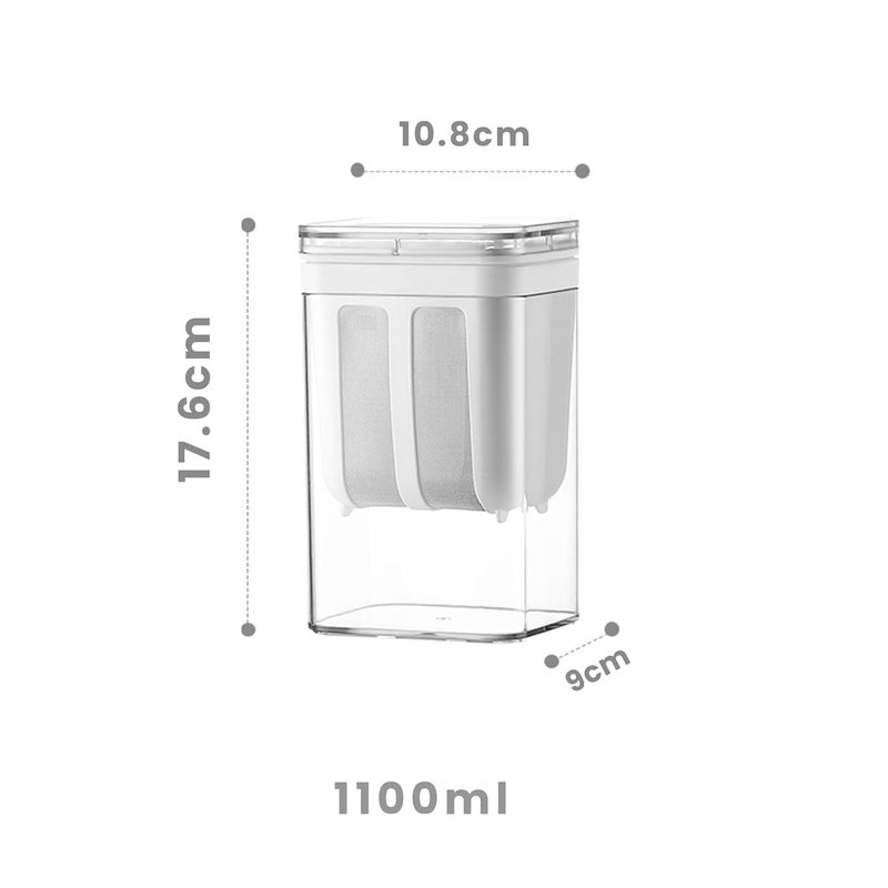 KETOVED Greek Yogurt Curd Maker 1100ml Fine Mesh Strainer with Lid Multifunctional Yogurt Filter Curd Maker for Home Perfect for Homemade Yogurt Curd Cheese Maker - Image 2
