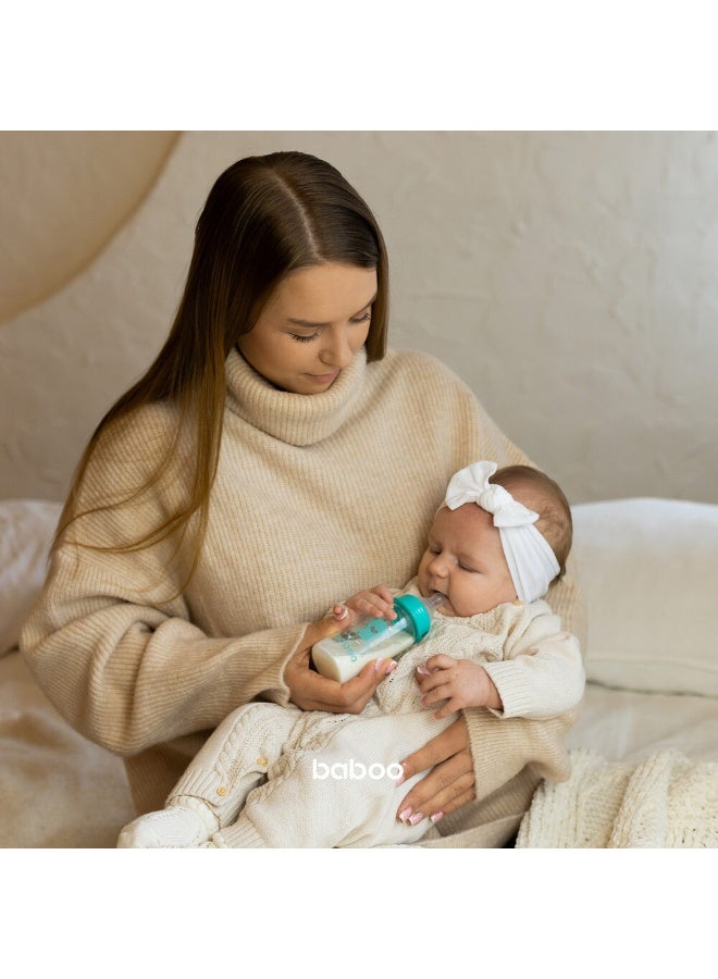 Baboo - Anti-Colic Glass Feeding Bottle - Pack of 2 - 120ml - Image 2