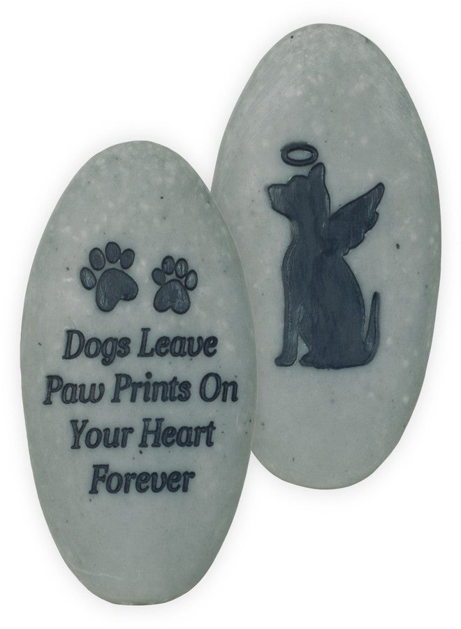 Angelstar Dogs Leave Paw Prints On Your Heart Forever Rainbow Bridge Pet Stone, Deep Grey - Image 3