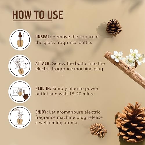 Aromahpure Plug-in Air Freshener Refill (30 ml) | Golden Sands Fragrance | Fragrance Refill Lasts Up to 30 Days | Home & Office Air Freshener | Ideal for Living Rooms, Bedrooms, Bathrooms - Image 3