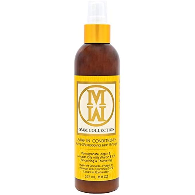 OMM Collection NATURAL LIGHTWEIGHT LEAVE IN CONDITIONER-MOISTURIZING DETANGLER SPRAY FOR FRIZZY & CURLY HAIR - PREVENTS BREAKAGE - COLOR SAFE CREAM CONDITIONER, FOR DRY DAMAGED & OVER PROCESSED HAIR - Image 1
