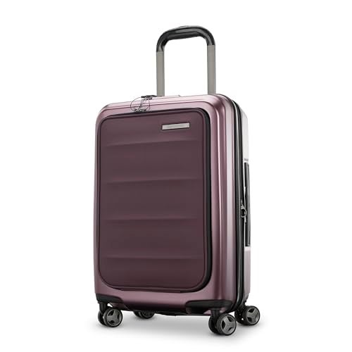 Samsonite Carry-On Pro Front Pocket Hardside Expandable 21-Inch Octiv Luggage: Durable & Impact Resistant, 360° Aero Trac Spinner Wheels, Adjustable Telescopic Handle, TSA Approved Lock - Purple - Image 1