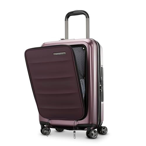 Samsonite Carry-On Pro Front Pocket Hardside Expandable 21-Inch Octiv Luggage: Durable & Impact Resistant, 360° Aero Trac Spinner Wheels, Adjustable Telescopic Handle, TSA Approved Lock - Purple - Image 2