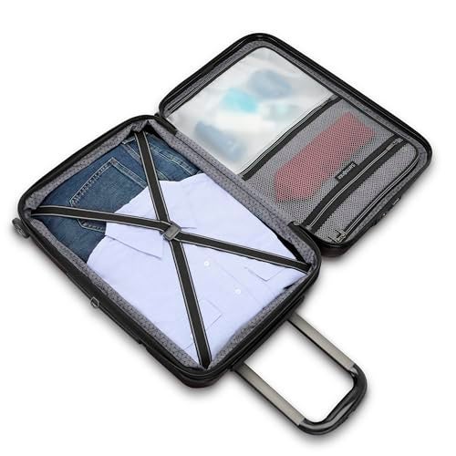 Samsonite Carry-On Pro Front Pocket Hardside Expandable 21-Inch Octiv Luggage: Durable & Impact Resistant, 360° Aero Trac Spinner Wheels, Adjustable Telescopic Handle, TSA Approved Lock - Purple - Image 4