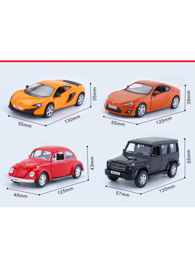 Generic Boxed Marco, 1:36 Simulation Dodge Rambo Land Rover Audi Alloy Car Model Children's Back Run-Color:025-Volkswagen Bus T1-Powder  - Image 3