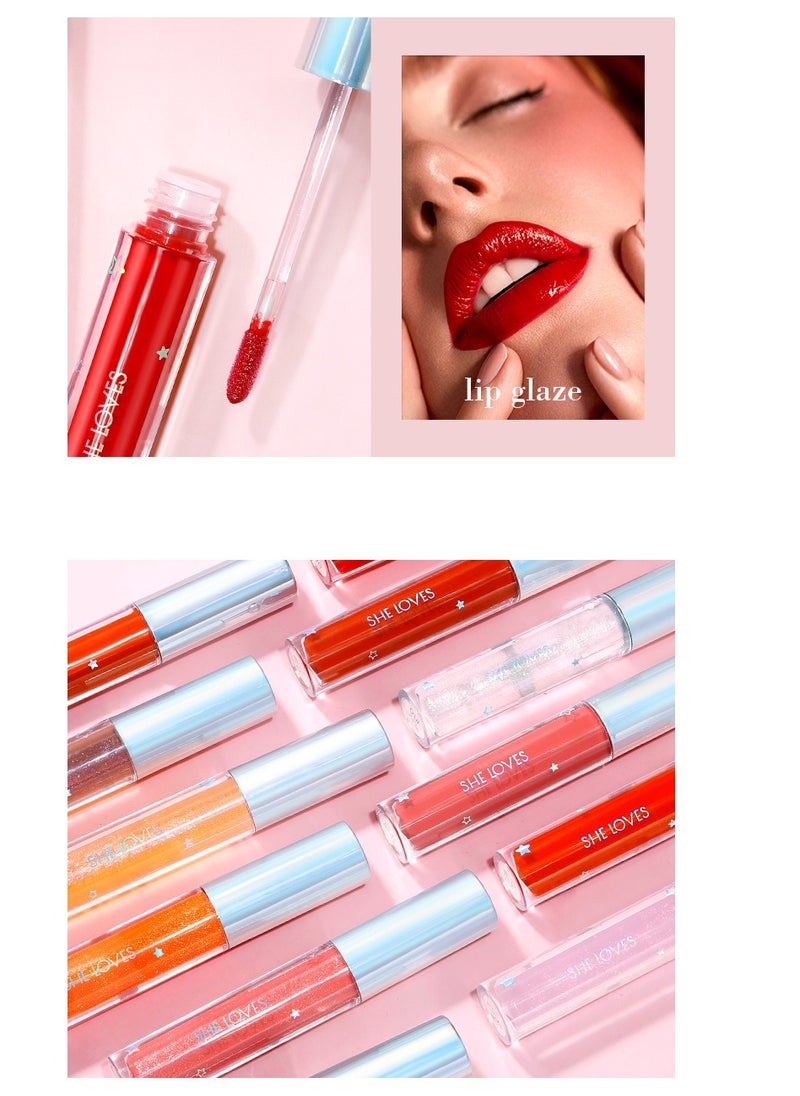 She Loves - Precious Mirror with Subtle Shimmer Glass Round Tube Pearlescent Lip Color - Image 1
