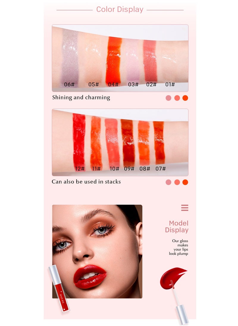 She Loves - Precious Mirror with Subtle Shimmer Glass Round Tube Pearlescent Lip Color - Image 1