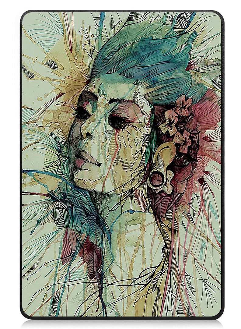 Theodor Protective Flip Case For Oppo Pad Air 2 With Trifold Stand Auto Wake Sleep Shockproof Cover Illustration Dubai - Image 1