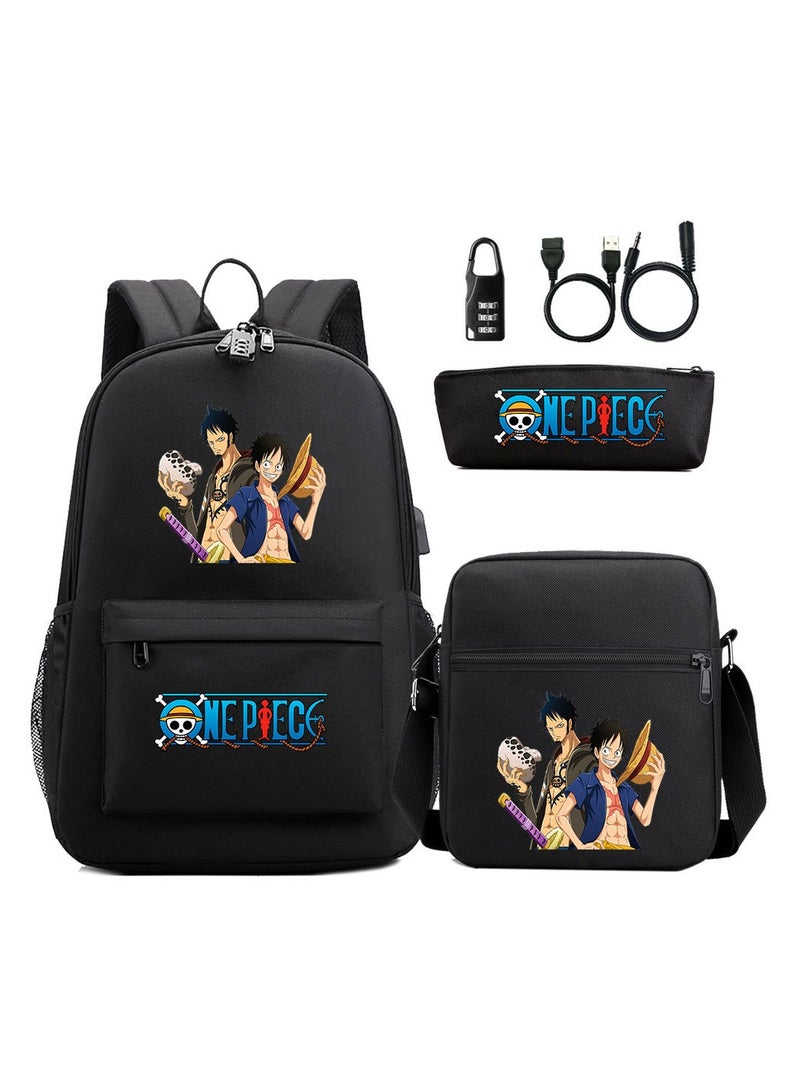 One Piece USB Three Piece Backpack