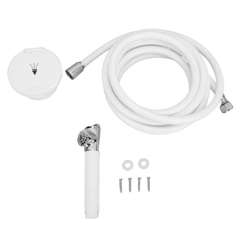 316 Stainless Steel Hand Press Shower Head Water Saving Pressure Boost Kit - Marine-Grade Rustproof Design with Lever Control for RV Yacht Camping Pet Washing - Image 1