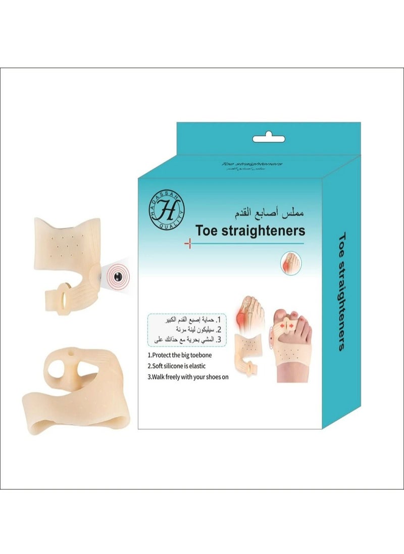 HADASSAH 1 Pair Toe Separator Thumb Hallux Valgus Corrector Bunion Bone Ectropion Thumb Adjuster Toe Corrector Valgus Foot Care  - Image 1