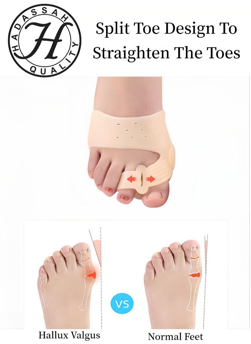 HADASSAH 1 Pair Toe Separator Thumb Hallux Valgus Corrector Bunion Bone Ectropion Thumb Adjuster Toe Corrector Valgus Foot Care  - Image 2