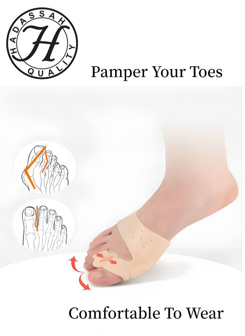 HADASSAH 1 Pair Toe Separator Thumb Hallux Valgus Corrector Bunion Bone Ectropion Thumb Adjuster Toe Corrector Valgus Foot Care  - Image 3