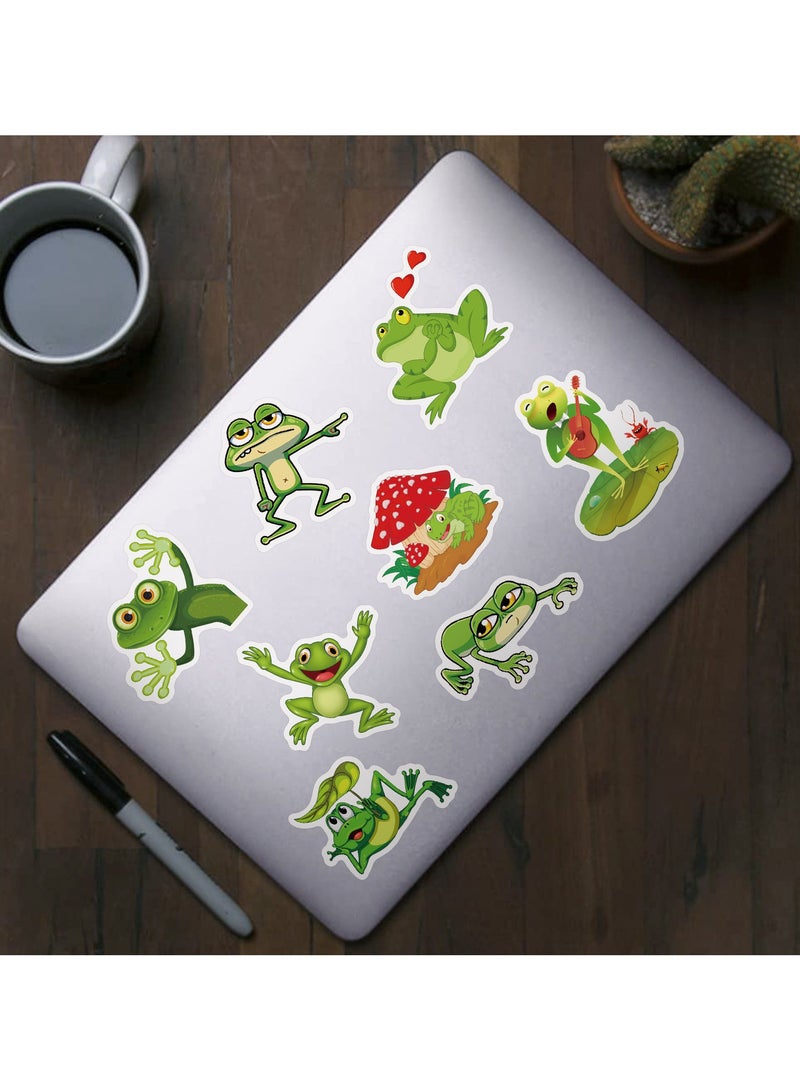 ORAINBOW 50Pcs Frog Stickers Cute Frog Stuff Party Favors Kawaii Aesthetic Vinyl Stickers Waterproof Stickers for Water Bottles Laptop Stickers for Kids Teens Girls - Image 5