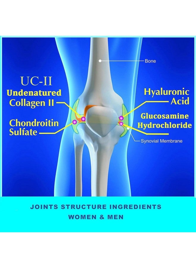 Generic MAX FLEX UC-II, Collagen Supplement for Joint Health - Advanced Joint Support Supplement with Glucosamine, Chondroitin, Joint Inflammatory Relief as Turmeric - Gluten Free - 60 Tablets, 2 Tablets/Day  - Image 3