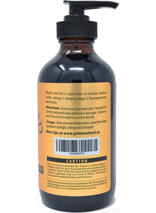 PRIME NATURAL Organic Black Seed Oil 8oz | Cold Pressed Unrefined High Thymoquinone 1.7% USDA Certified | Turkish Origin Potent Pure Nigella Sativa Liquid | Vegan Omega 3 6 9, Antioxidant - Image 3