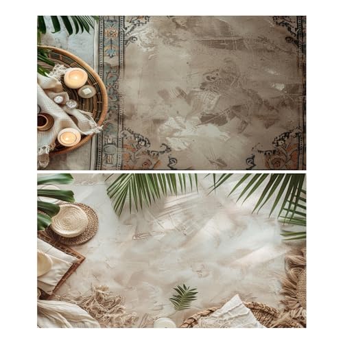 HomeArt Sheet 2 in 1 Product Photography Backdrop 3D Flat Lay Tabletop Double-Sided 20x29 Photo Background PVC Wrinkle Free for Small Products Food, Cosmetics Shoot (Combo 14) - Image 1