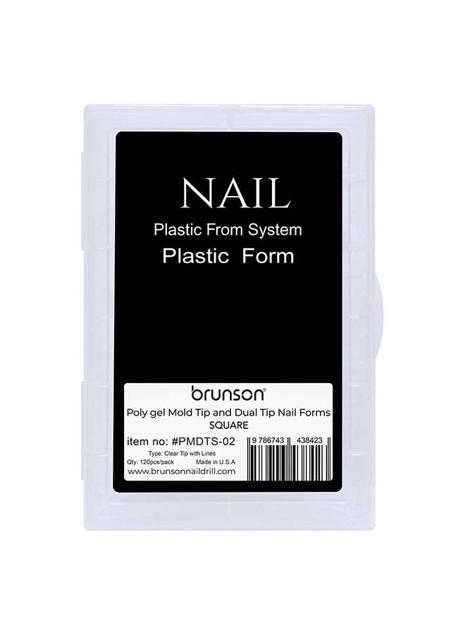brunson Dual Nail Forms for Poly Extension Gel Pre-shaped False Tips with Scale 120pcs Manicure Tool for Nail Extensions Mold Nail Tips Acrylic Nails False Nails Manicure Tool - Image 1