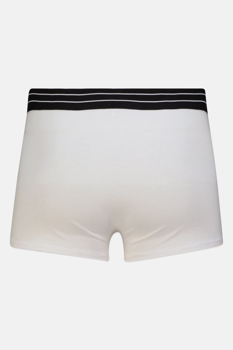 Cavalli Class Men 2 Pack Brand Logo Trunks, White - Image 2