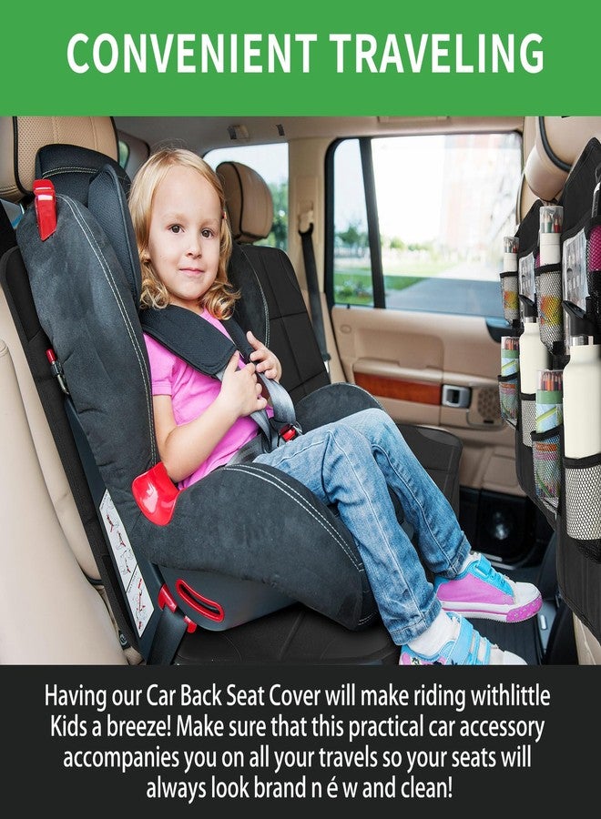 Aurelema 4 Pack Non-slip Car Seat Protector and Backseat Organizer Kick Mat with Tablet Holder, Large Waterproof Car Seat Protector with Storage Pockets for Leather and Fabric - Image 4