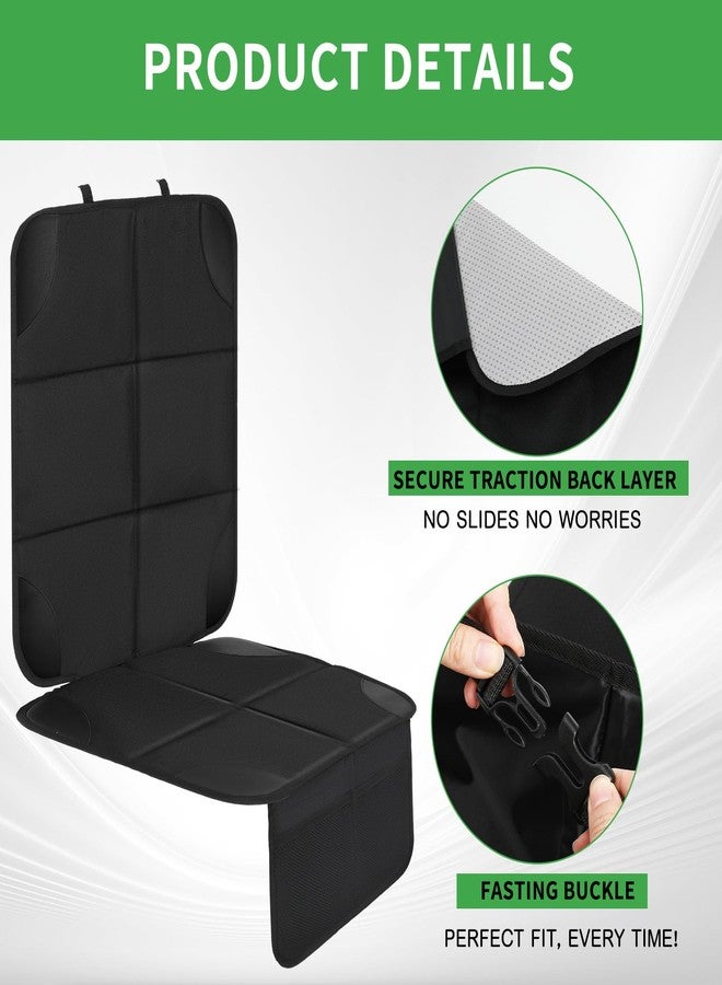 Aurelema 4 Pack Non-slip Car Seat Protector and Backseat Organizer Kick Mat with Tablet Holder, Large Waterproof Car Seat Protector with Storage Pockets for Leather and Fabric - Image 3