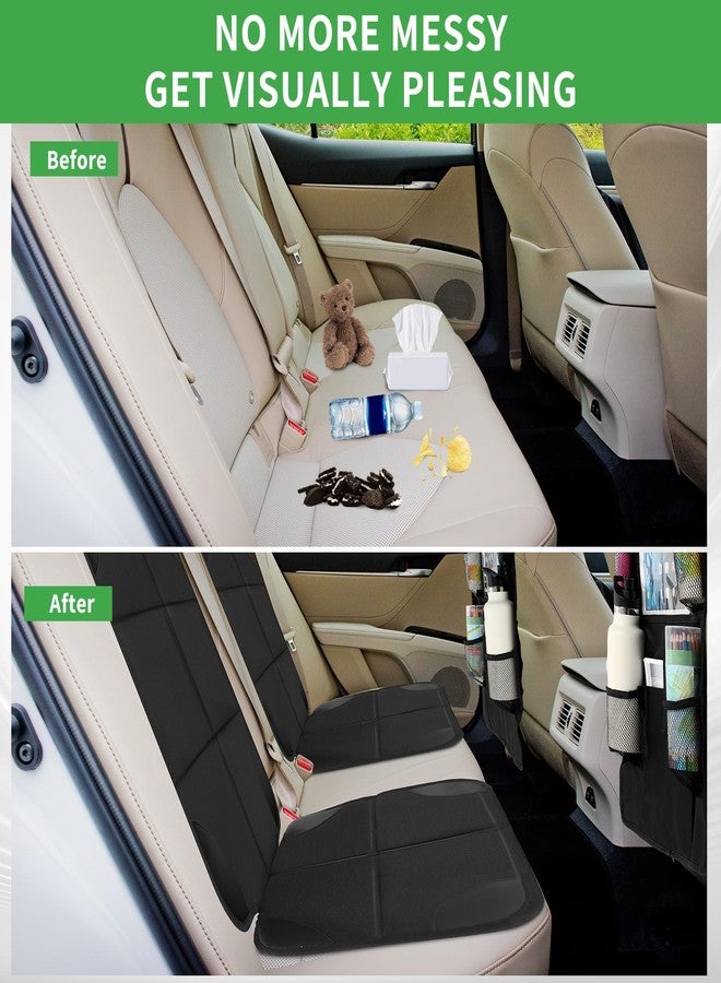 Aurelema 4 Pack Non-slip Car Seat Protector and Backseat Organizer Kick Mat with Tablet Holder, Large Waterproof Car Seat Protector with Storage Pockets for Leather and Fabric - Image 5