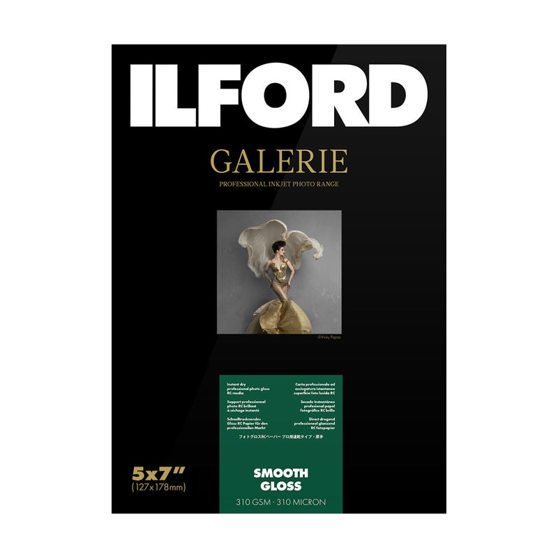 ILFORD Galerie 5x7” (100 Sheets) Smooth Gloss Instant Dry Archival Photo Inkjet Paper 12mil / 310gsm for Dye and Pigment Ink Printers, Color and Black and White, Made in Germany - Image 5