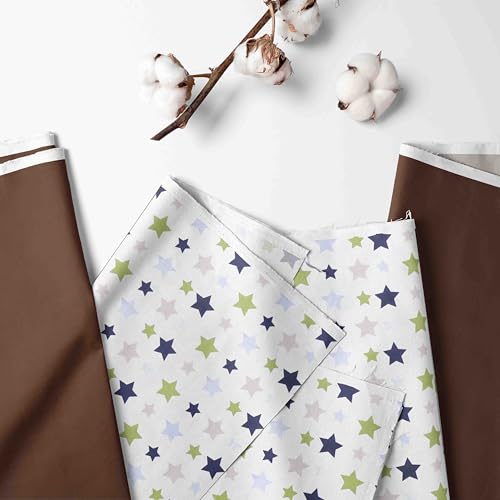 Bacati - Rod Pocket Window Valance Camo Air Stars Navy/Green - Image 3