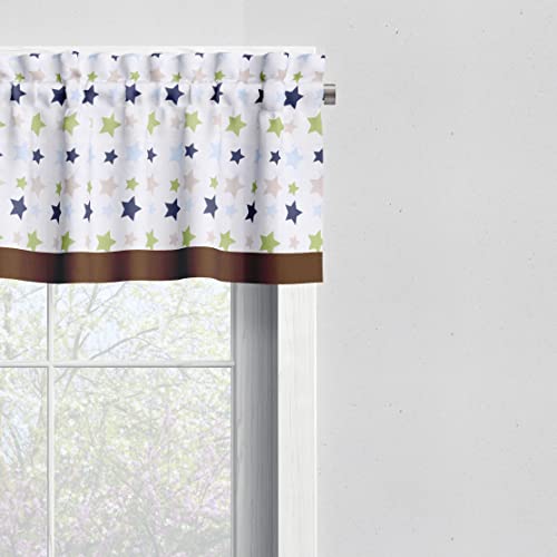 Bacati - Rod Pocket Window Valance Camo Air Stars Navy/Green - Image 2