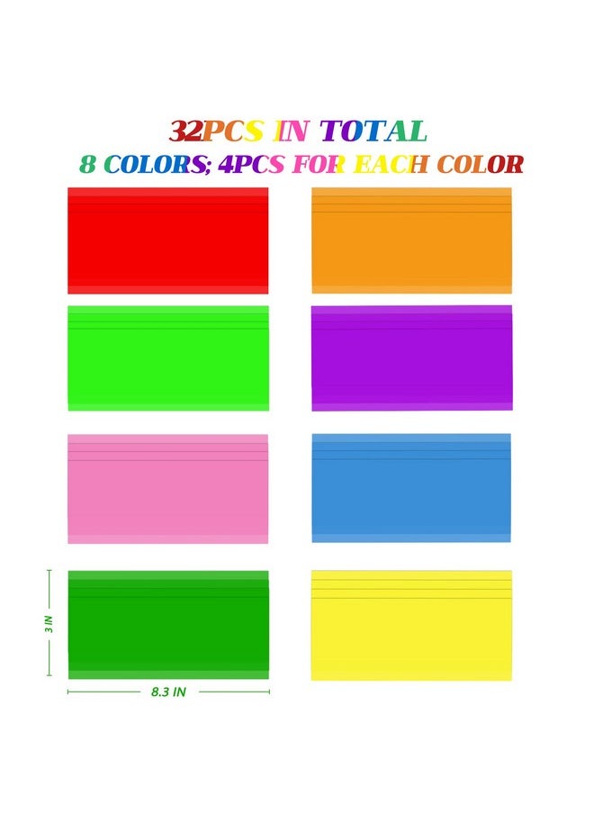ZAUGONTW - 32 Pieces Colored Overlays For Dyslexia, Guided Reading Highlight Strips, Colored Overlay Reading Tracking Rulers For Dyslexia Irlens, Adhd And Visual Stress - Image 1