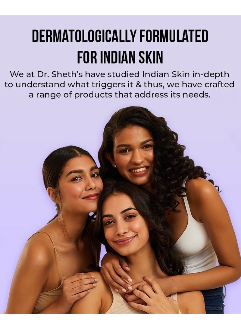 Dr. Sheth's Ceramide & Vitamin C Sunscreen SPF 50+ PA+++ | One Step Routine for Summer | Non-Greasy, Quick-Absorbing | Zero White Cast | For Women - Image 5