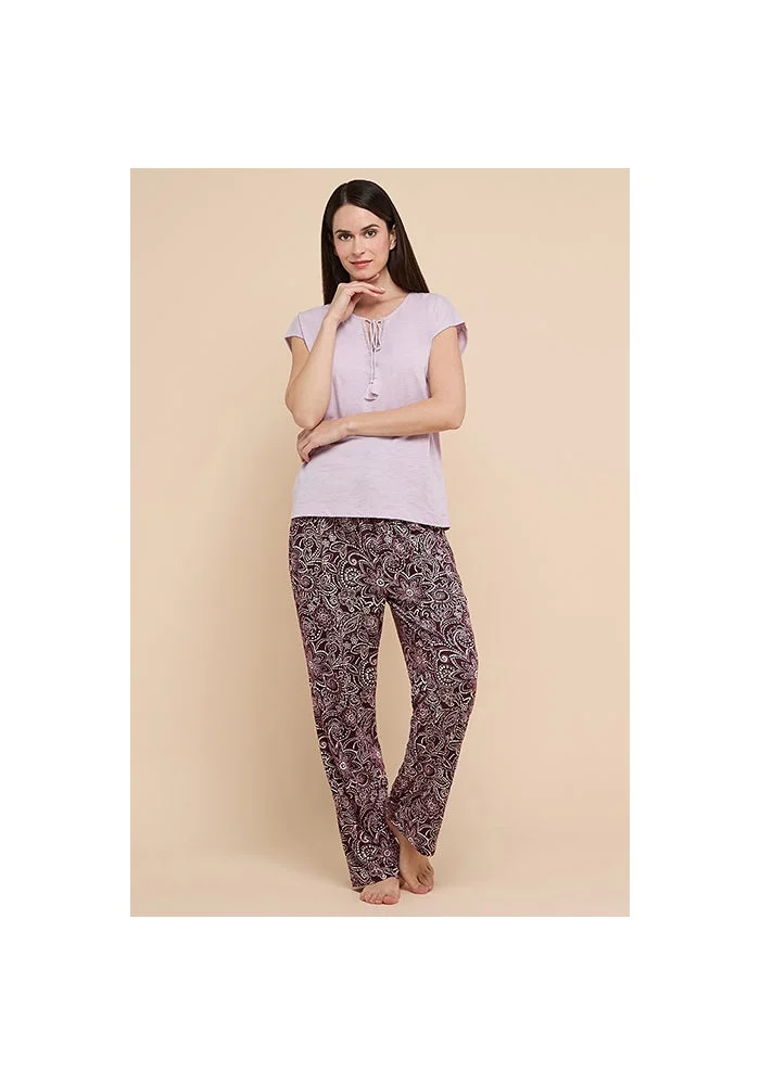 أر أند بي Patterned Lounge Pants with Drawstring Waist