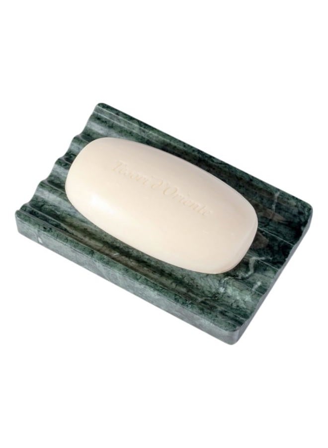 Karibiber Soap Holder, Marble Soap Dish for Shower, Bar Soap Holder with Water Ripple Design, Easy Cleaning Soap Saver for Kitchen Sink，Bathroom, Executive Indian Natural Stone Soap Tray(Indian Green) - Image 5