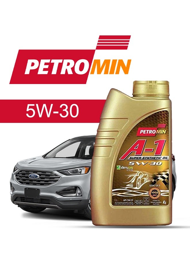 Petromin Engine Oil – For FORD Edge  2024 - 2011، 6 Liter، viscosity 5w30 Petromin - With Engine Oil Filter -  2011 2012 2013 2014 2015 2016 2017 2018 2019 2020 2021 2022 2023 2024 