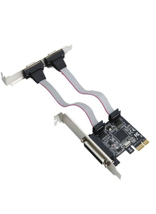 BURAQ Printer Parallel Port Riser Card PCIe PCI-e Adapter  - Image 1