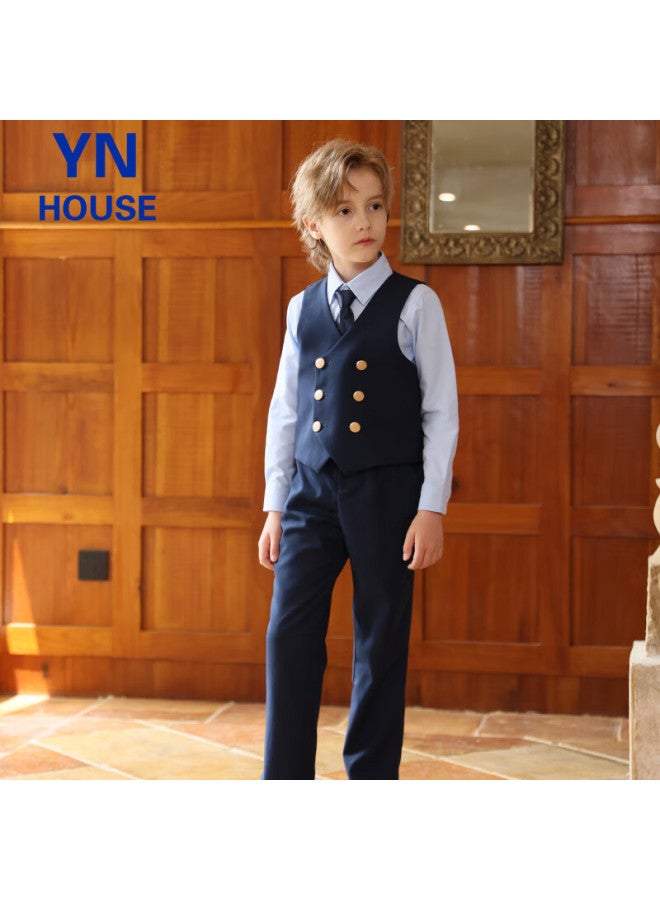 Yinuofang Children's Performance Suit Set Boys And Girls Group Performance Clothing Host Suit Girls Dress Set - Image 1