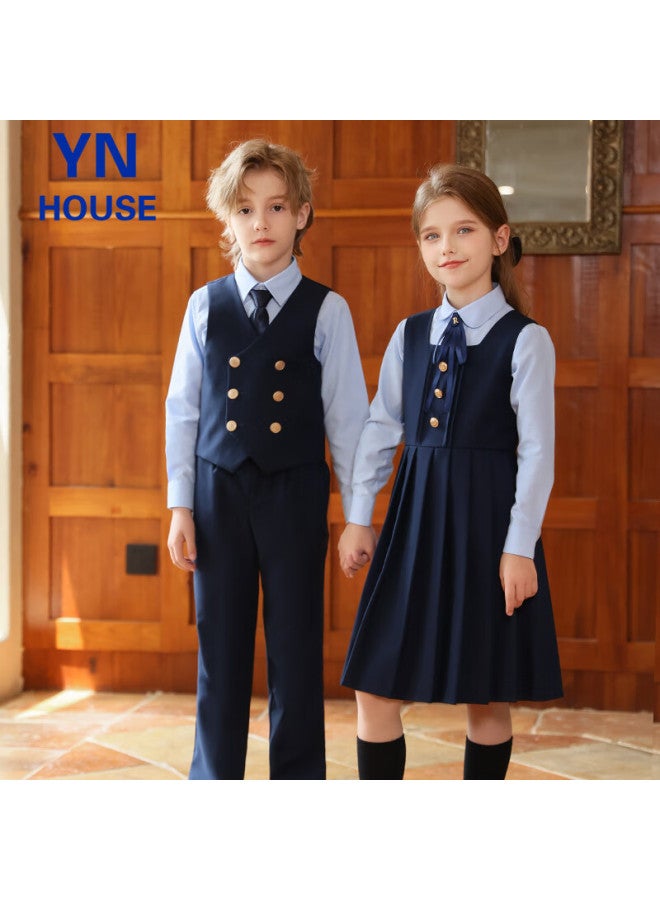 Yinuofang Children's Performance Suit Set Boys And Girls Group Performance Clothing Host Suit Girls Dress Set - Image 5