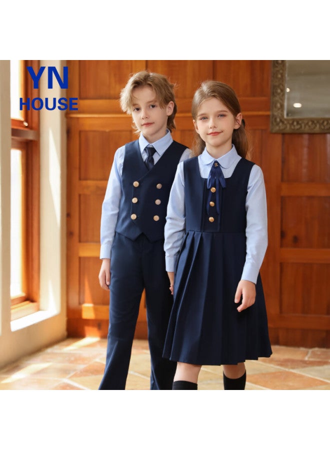 Yinuofang Children's Performance Suit Set Boys And Girls Group Performance Clothing Host Suit Girls Dress Set - Image 2