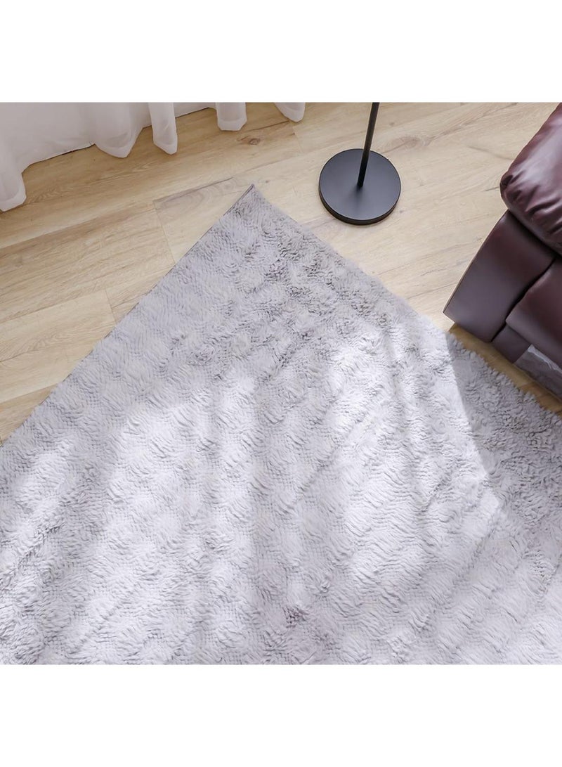 DANUBE HOME Textra Soft Fur Design Rug  Polyester Area Rug Floor Covering L150xW80cm-Grey  - Image 1
