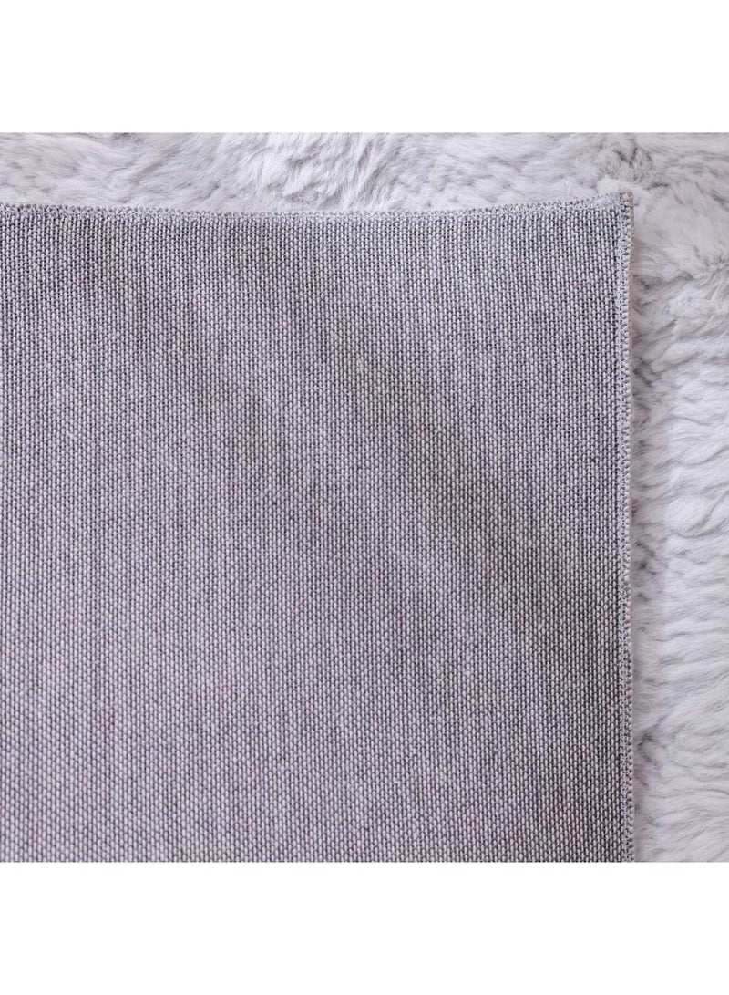 DANUBE HOME Textra Soft Fur Design Rug  Polyester Area Rug Floor Covering L150xW80cm-Grey  - Image 3
