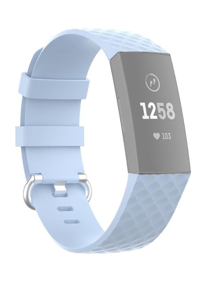 BGM Colour Buckle TPU Wrist Strap Watch Band for Fitbit Charge 4/3/SE 18mm Blue - Image 1