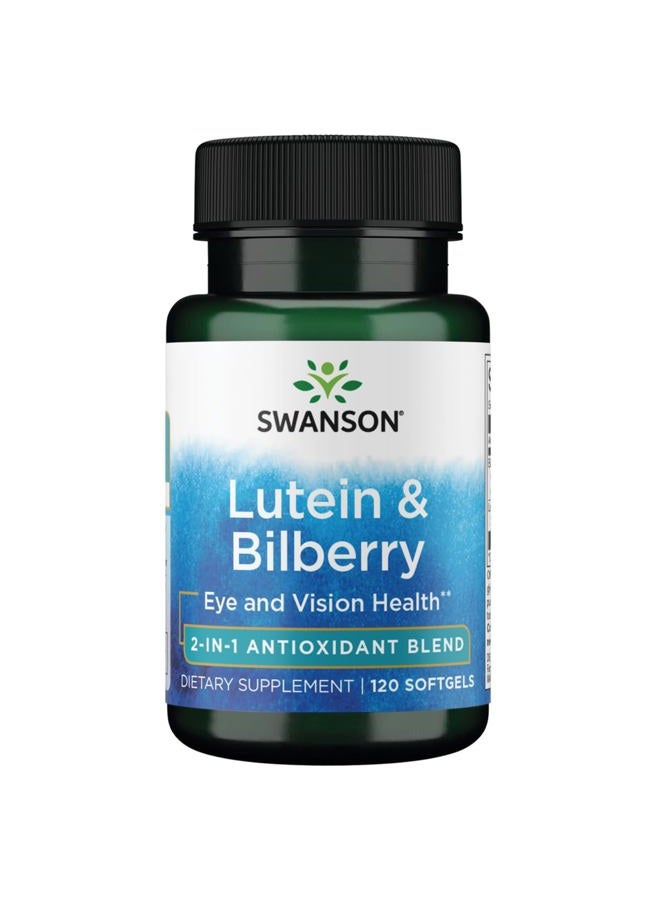 SWANSON Standardized Lutein '&' Bilberry - Natural Supplement Promoting Eye Sight '&' Eye Health - Formula to Help Reduce Eye Fatigue '&' Strain - (120 Softgels) - Image 1