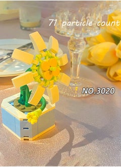 General Flowers Succulents 3.6MM Mini Building - 71PCS Flower Botanical Collection for Home Decoration Plant Building Blocks Toy 
